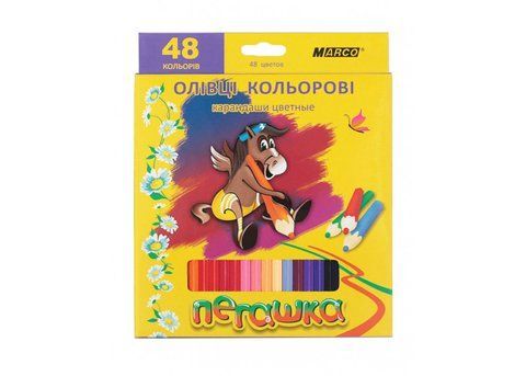 Олівці кольорові Marco Пегашка 48 кольорів 1010-48CB фото