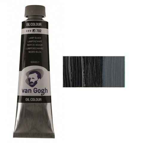 Фарба олійна VAN GOGH (702) Сажа газова 40 мл Royal Talens 8712079219758 фото
