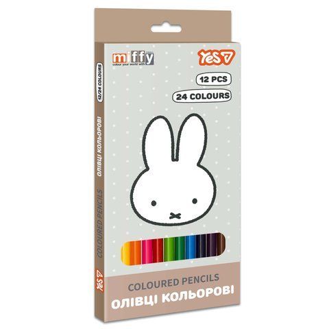 Олівці кольорові Yes Miffy 12 шт 24 кольори 290790 фото