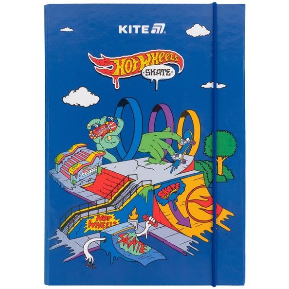 Папка для зошитів на гумці Kite Hot Wheels Skate HW25-210-2, картон HW25-210-2 фото