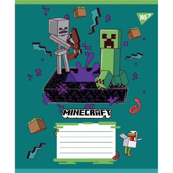 А5/12 кос. Yes Minecraft Heroes, зошит учнівський шкільний (5шт.) 767578 фото