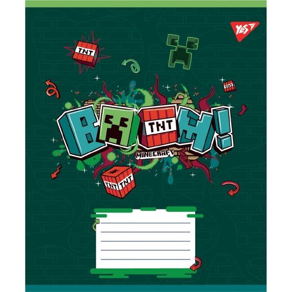 А5/12 кос. Yes Minecraft Heroes, зошит учнівський шкільний (5шт.) 767578 фото