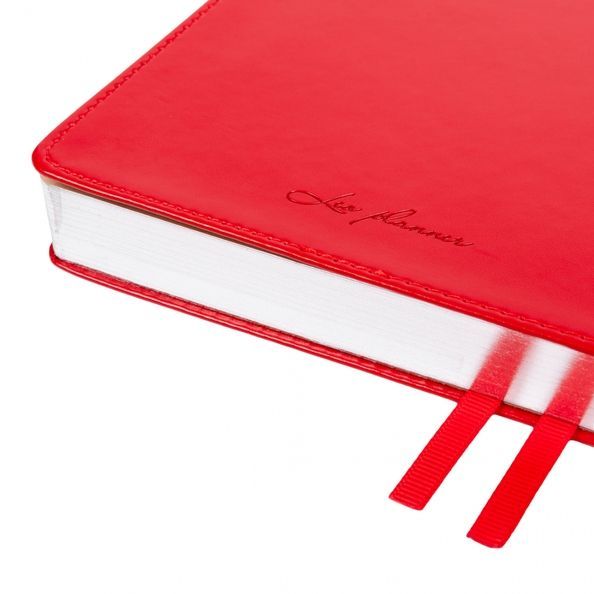 Щоденник діловий А5 Leo Planner датований 2027 "Aldento", інтегральний, червоний, 368 сторінок 252731 фото