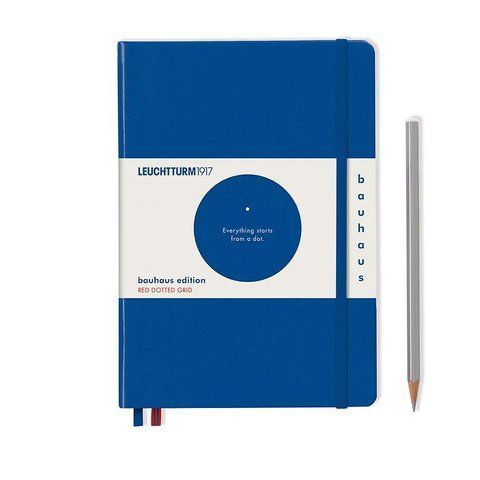 Блокнот Leuchtturm1917, Bauhaus Edition, Середній, королівський синій, крапка 359618 фото
