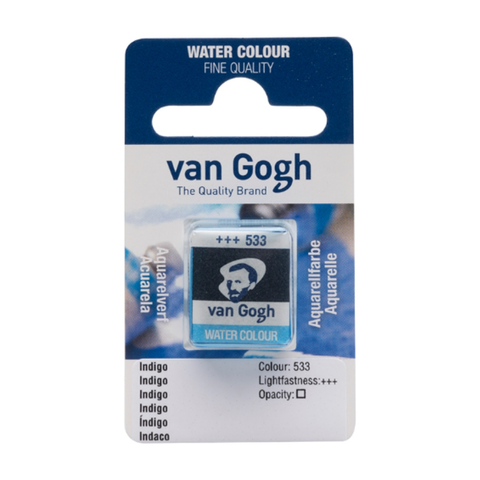 Фарба акварельна Van Gogh (533), Індіго, кювета, Royal Talens 8712079419349 фото