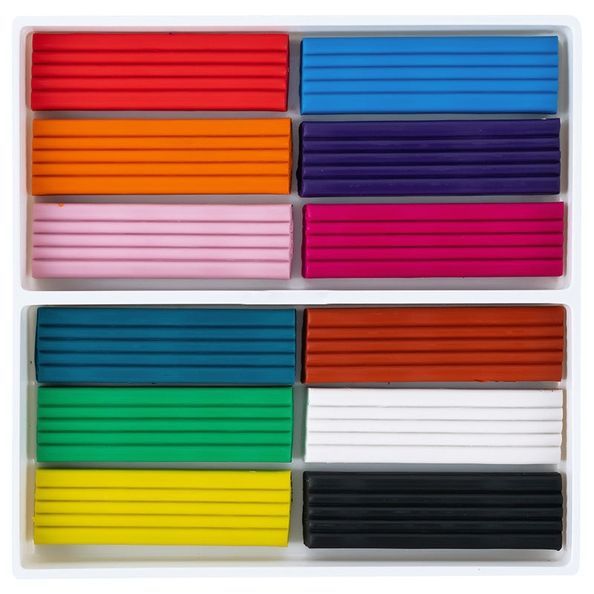 Пластилін Kite Classic K-1086, 12 кольорів, 240 г K-1086 фото