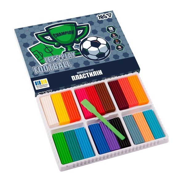 Пластилін Yes, 18 кол., 360г "Football" 540715 фото