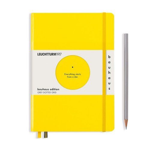 Блокнот Leuchtturm1917, Bauhaus Edition, Середній, лимонний, крапка 359620 фото