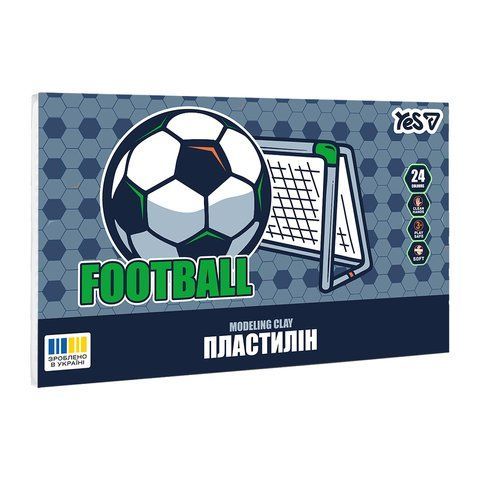 Пластилін Yes, 24 кол., 480г "Football" 540716 фото