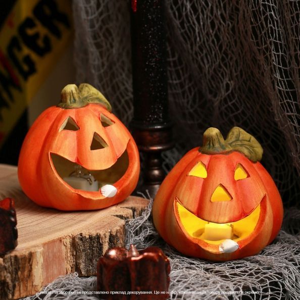 Статуетка Yes! Fun Хелловін "Funny Pumpkin", 8 см, LED 974186 фото