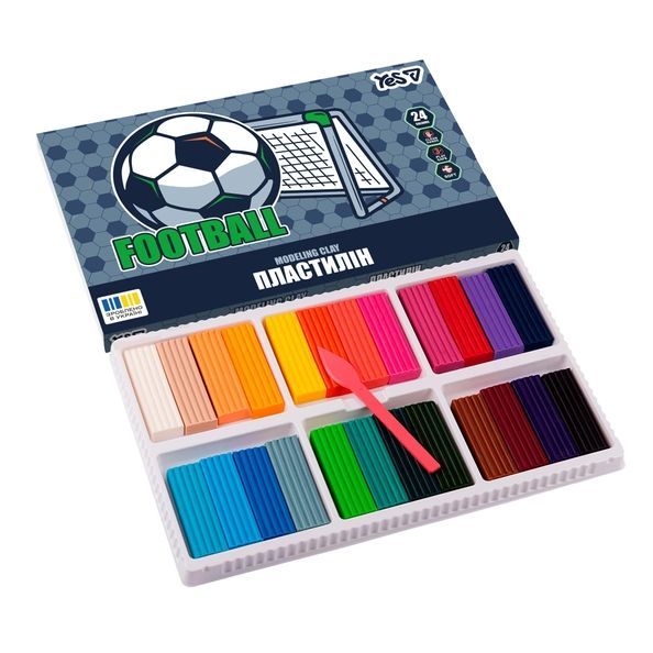 Пластилін Yes, 24 кол., 480г "Football" 540716 фото