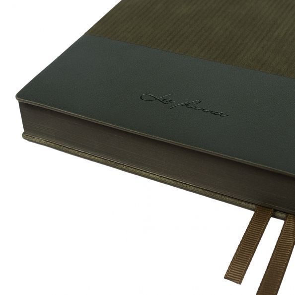 Щоденник діловий А5 Leo Planner датований 2027 "Velvet", м'який, темно-зелений, 368 сторінок 252721 фото
