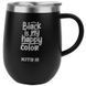 Термокружка 360 мл чорна Black is my happy color K22-378-01-2 фото 1