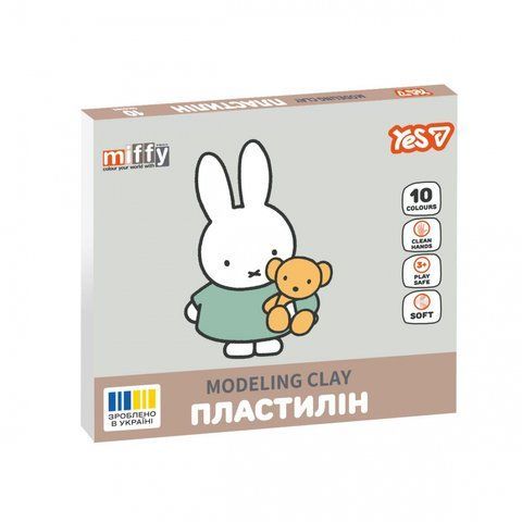 Пластилін Yes, 10 кол., 200г "Miffy" 540718 фото