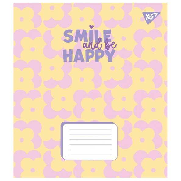 Зошит для записів Yes Smile and be happy А5 48 аркушів лінія ( 5шт ) 767392 фото