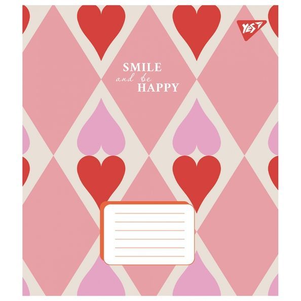 Зошит для записів Yes Smile and be happy А5 48 аркушів лінія ( 5шт ) 767392 фото