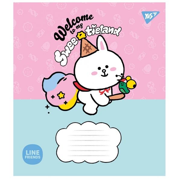А5/12 лін. Yes Line Friends. Sweetieland, зошит учнів. (5шт.) 766949 фото