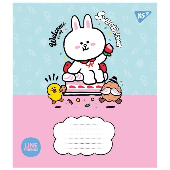 А5/12 лін. Yes Line Friends. Sweetieland, зошит учнів. (5шт.) 766949 фото