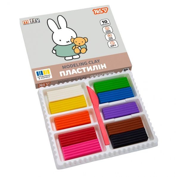 Пластилін Yes, 10 кол., 200г "Miffy" 540718 фото