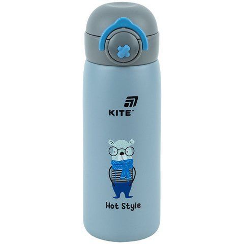 Термос з кнопкою 430 мл, сірий K25-1221-3 Kite Hot style K25-1221-3 фото