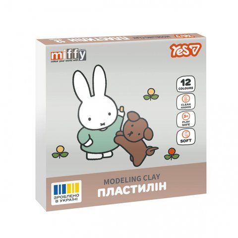 Пластилін Yes, 12 кол., 240г "Miffy" 540719 фото