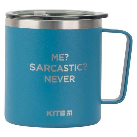 Термокружка 400 мл, синя Me Sarcastic Never K22-379-02-1 фото