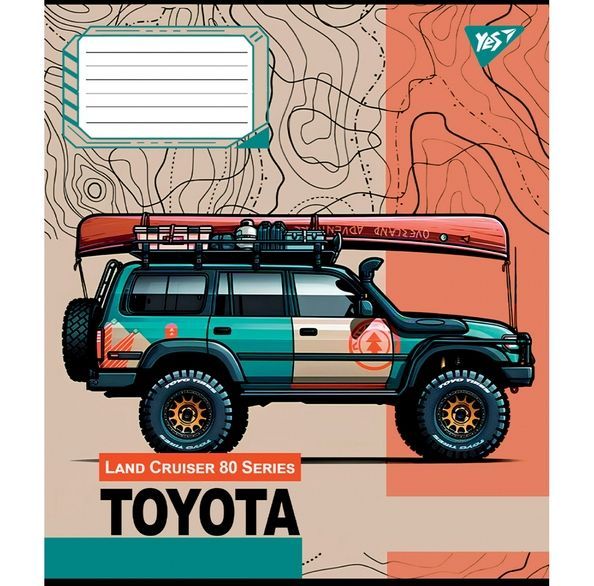 Зошит для записів Yes Off road vehicle А5 48 аркушів лінія ( 5шт ) 767391 фото