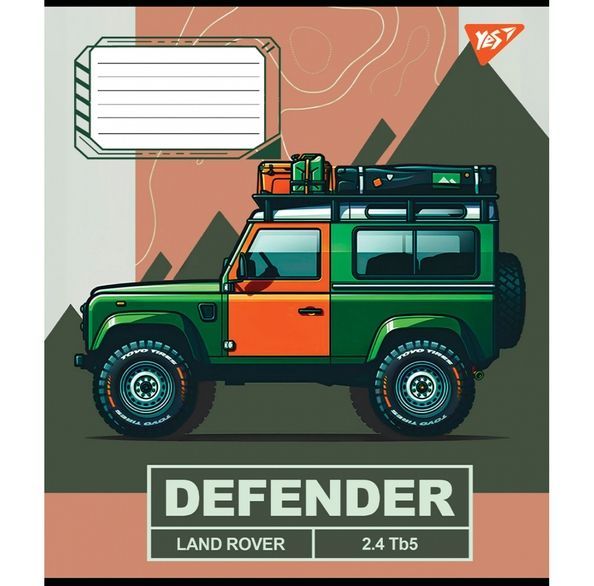 Зошит для записів Yes Off road vehicle А5 48 аркушів лінія ( 5шт ) 767391 фото