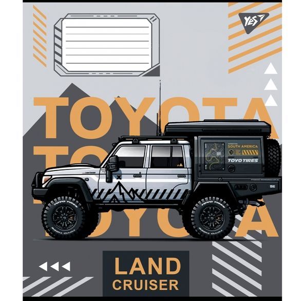 Зошит для записів Yes Off road vehicle А5 48 аркушів лінія ( 5шт ) 767391 фото