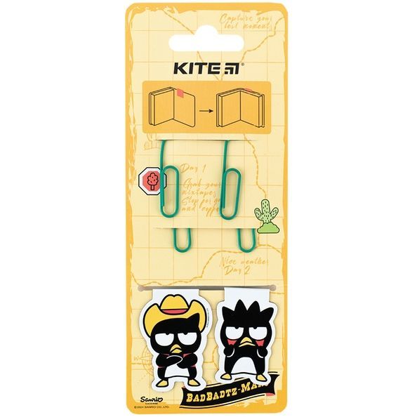 Набір магнітних закладок з фігурними скріпками Kite Bad Badtz-Maru HK24-495 HK24-495 фото