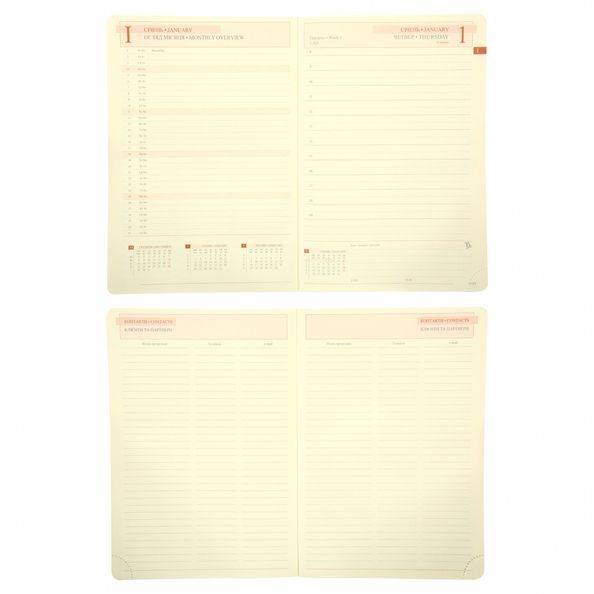 Щоденник А5 Leo Planner датований 2026 "Whisky", твердий, коричневий, 368 сторінок 252670 фото