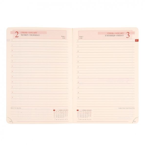 Діловий записник А5 дата Leo Planner "Liberty" твердий, 368 стор., синій 252444 фото