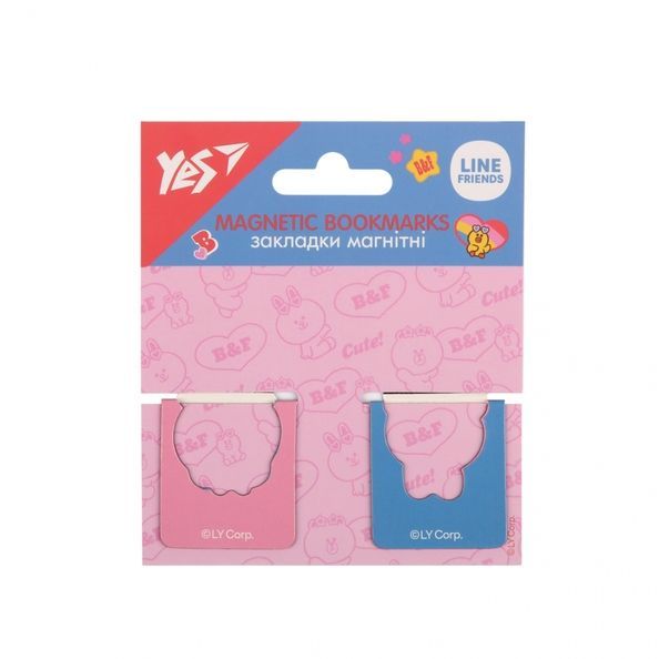Закладки магнітні Yes Line Friends 2 шт висікання 708399 фото