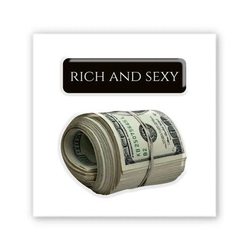 Об'ємна наліпка "Rich and sexy" SX-300 фото