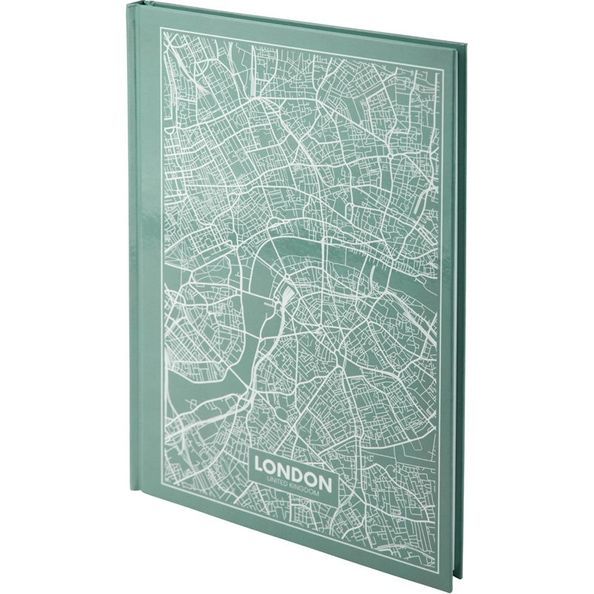 Книга записна А4 Maps London, 96арк., кліт., бірюзовий 8422-516-A фото