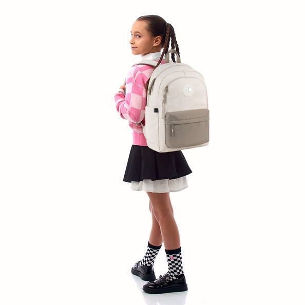 Рюкзак GoPack Education Teens 141L бежевий, коричневий GO26-141L-1 фото