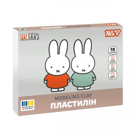 Пластилін Yes, 18 кол., 360г "Miffy" 540721 фото