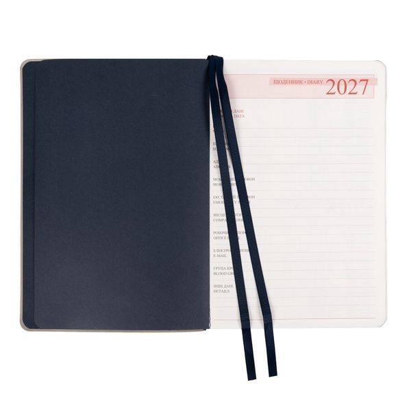 Щоденник діловий А5 Leo Planner датований 2027 "Clarity", м'який, сірий, 368 сторінок 252780 фото
