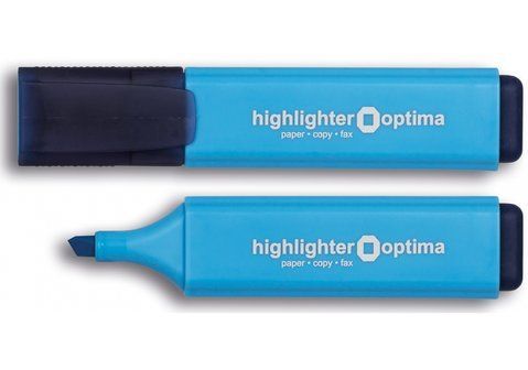 Маркер текстовиділювач OPTIMA 1-4 мм, синій O15809-02 фото