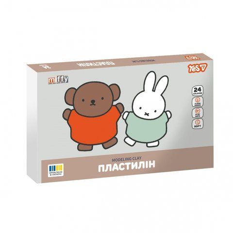 Пластилін Yes, 24 кол., 480г "Miffy" 540722 фото