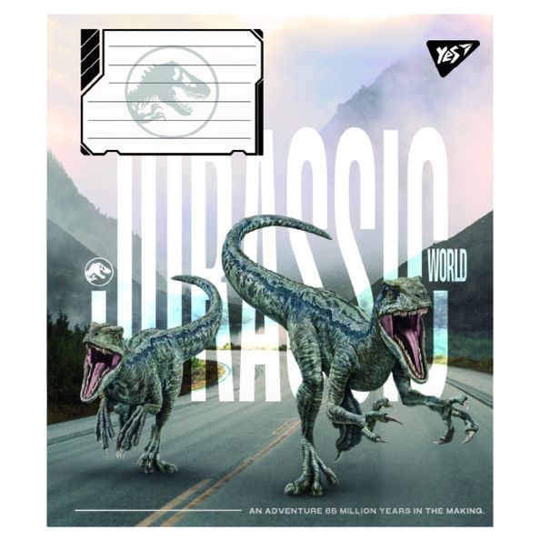 Зошит учнівський загальний Yes JURASSIC WORLD ALIVE А5 48 аркушів клітинка ( 5шт ) 767686 фото