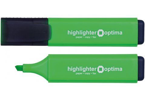 Маркер текстовиділювач OPTIMA 1-4 мм, зелений O15809-04 фото
