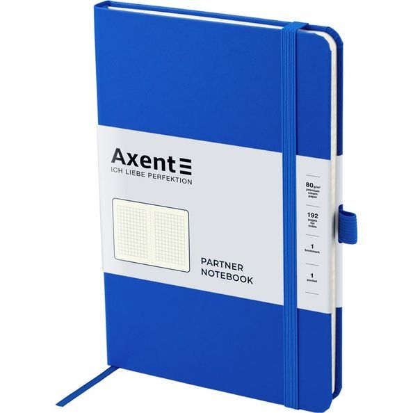 Книга записна Partner, 125*195, 96арк, кліт, блакитна 8201-07-A фото