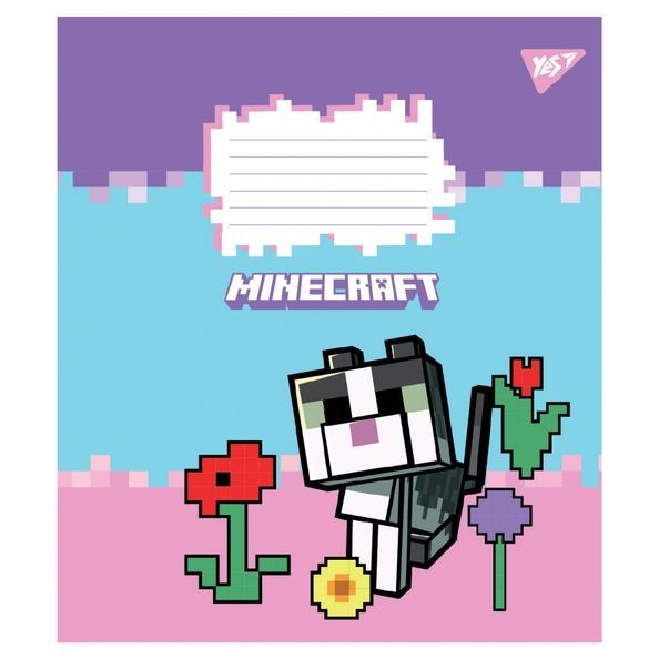 А5/12 лін. Yes Minecraft Flowers, зошит учнівський шкільний (5шт.) 767584 фото