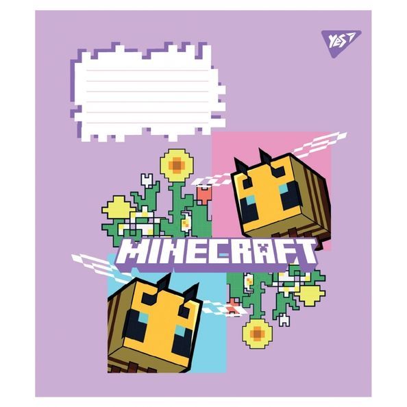 А5/12 лін. Yes Minecraft Flowers, зошит учнівський шкільний (5шт.) 767584 фото