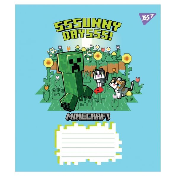 А5/12 лін. Yes Minecraft Flowers, зошит учнівський шкільний (5шт.) 767584 фото