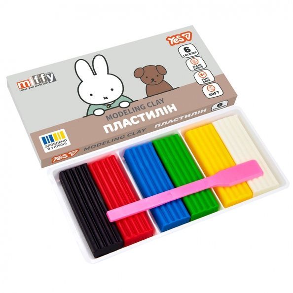 Пластилін Yes, 6 кол., 120г "Miffy" 540726 фото