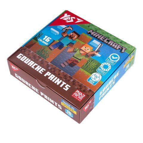 Фарби гуашеві Yes Minecraft 16 кол. 20 мл 230408 фото
