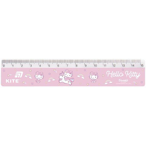Лінійка пластикова Kite Hello Kitty, HK26-090-2, 15 см HK26-090-2 фото