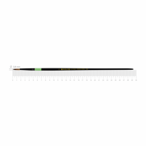 Пензель синтетика кругла Green stripe 1019 № 6 довга ручка KOLOS 4823064903300 фото